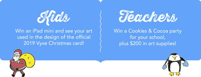 Vyve 2019 Christmas Card Contest Prizes