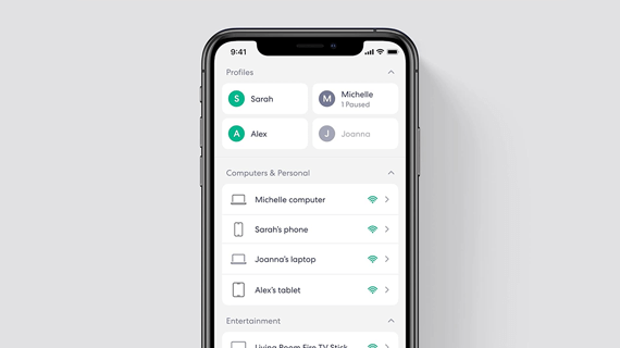 eero Plus mobile app shown on an isolated mobile device