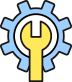 Icon: tool, gear, or installation process